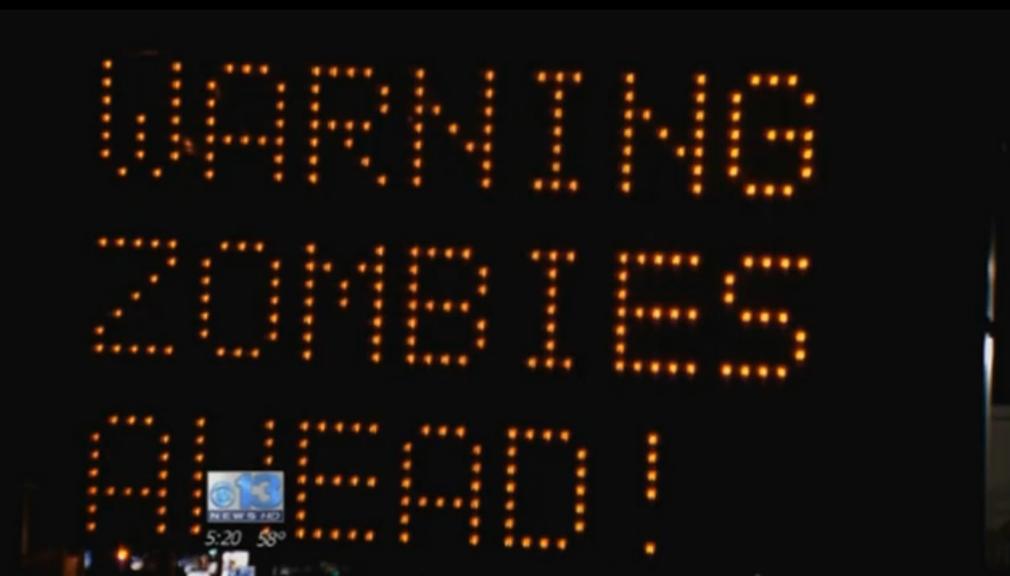 zombieapokalypsen, Zombies, Varning